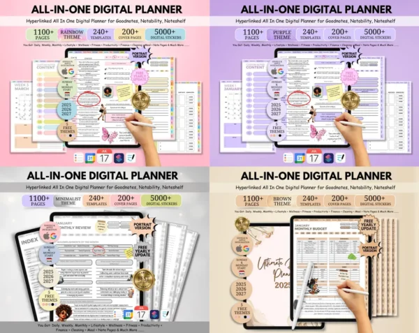 All-in-One 2025-2027 Digital Planner, Interactive Daily, Weekly, Monthly, Goodnotes & Google Calendar Sync - Image 10
