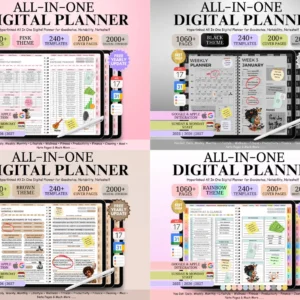 All-in-One 2025-2027 Digital Planner, Interactive Daily, Weekly, Monthly, Goodnotes & Google Calendar Sync