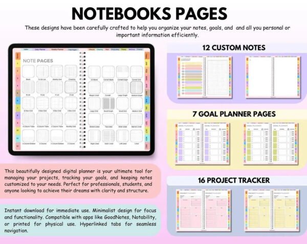 All-in-One 2025-2027 Digital Planner, Interactive Daily, Weekly, Monthly - Image 7